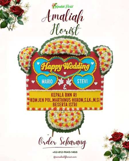 Papan Bunga Pernikahan Mongpok